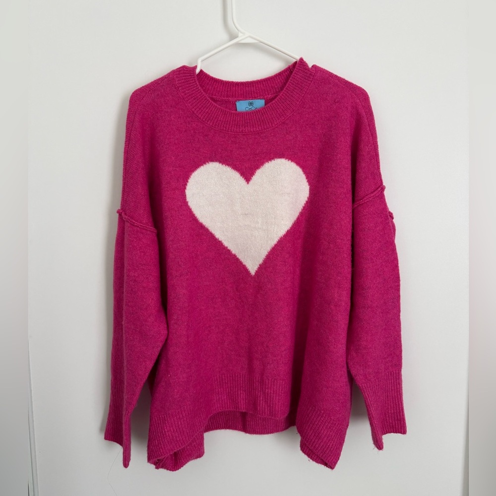 CeCe Pink Heart Sweater